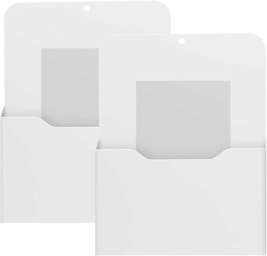 MoKo Magnetic File Holder, A4 Large Size Refrigerator Storage Organizer Magnet Pencil Cups Marker... | Amazon (US)