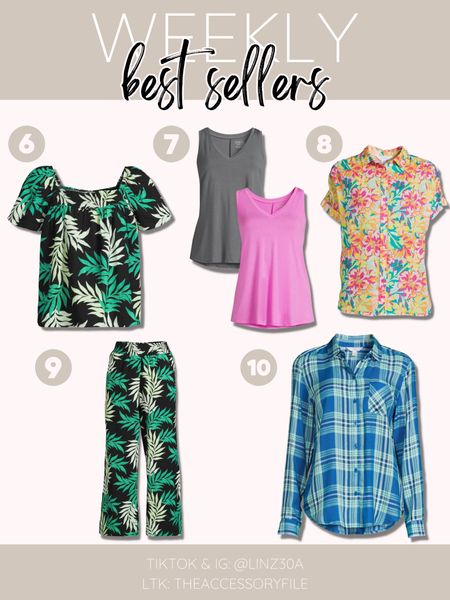 This past week’s best sellers 6-10. 

Gauze sleep top (I honestly got the top and bottoms to wear out!), super soft swing tank tops, button down short sleeve tropical top, gauze sleep pants, lightweight women’s long sleeve button down Spring fashion, spring style, spring outfits, spring looks, summer looks, summer outfits, summer style, summer fashion, summer basics, spring basics, layering pieces, affordable fashion, Walmart fashion, Walmart finds, Walmart style, spring dresses, wedding guest dress, baby shower dress, cocktail dress, mini dress, maxi dress, midi dress #blushpink #shacket #jacket #sale #under50 #under100 #under40 #workwear #ootd #bohochic #bohodecor #bohofashion #bohemian #contemporarystyle #modern #bohohome #modernhome #homedecor #amazonfinds #nordstrom #bestofbeauty #beautymusthaves #beautyfavorites #goldjewelry #stackingrings #toryburch #comfystyle #easyfashion #vacationstyle #goldrings #goldnecklaces #lipliner #lipplumper #lipstick #lipgloss #makeup #blazers #StyleYouCanTrust #giftguide #LTKRefresh #LTKSale #springoutfits #vacationdresses #resortfashion #summerfashion #summerstyle #rustichomedecor #liketkit #highheels #Itkhome #Itkgifts #Itkgiftguides #springtops #summertops #Itksalealert #LTKRefresh #fedorahats #bodycondresses #bodysuits #miniskirts #midiskirts #longskirts #minidresses #mididresses #shortskirts #shortdresses #maxiskirts #maxidresses #watches #backpacks #camis #croppedcamis #croppedtops #highwaistedshorts #goldjewelry #stackingrings #toryburch #comfystyle #easyfashion #vacationstyle #goldrings #goldnecklaces #fallinspo #lipliner #lipplumper #lipstick #lipgloss #makeup #blazers #highwaistedskirts #momjeans #momshorts #capris #overalls #overallshorts #distressedshorts #distressedjeans #whiteshorts #contemporary #leggings #blackleggings #bralettes #lacebralettes #clutches #crossbodybags #competition #beachbag #totebag #luggage #carryon
#airpodcase #iphonecase #hairaccessories #fragrance #candles #perfume #jewelry #earrings #studearrings #hoopearrings 

#LTKSeasonal #LTKunder50 #LTKstyletip