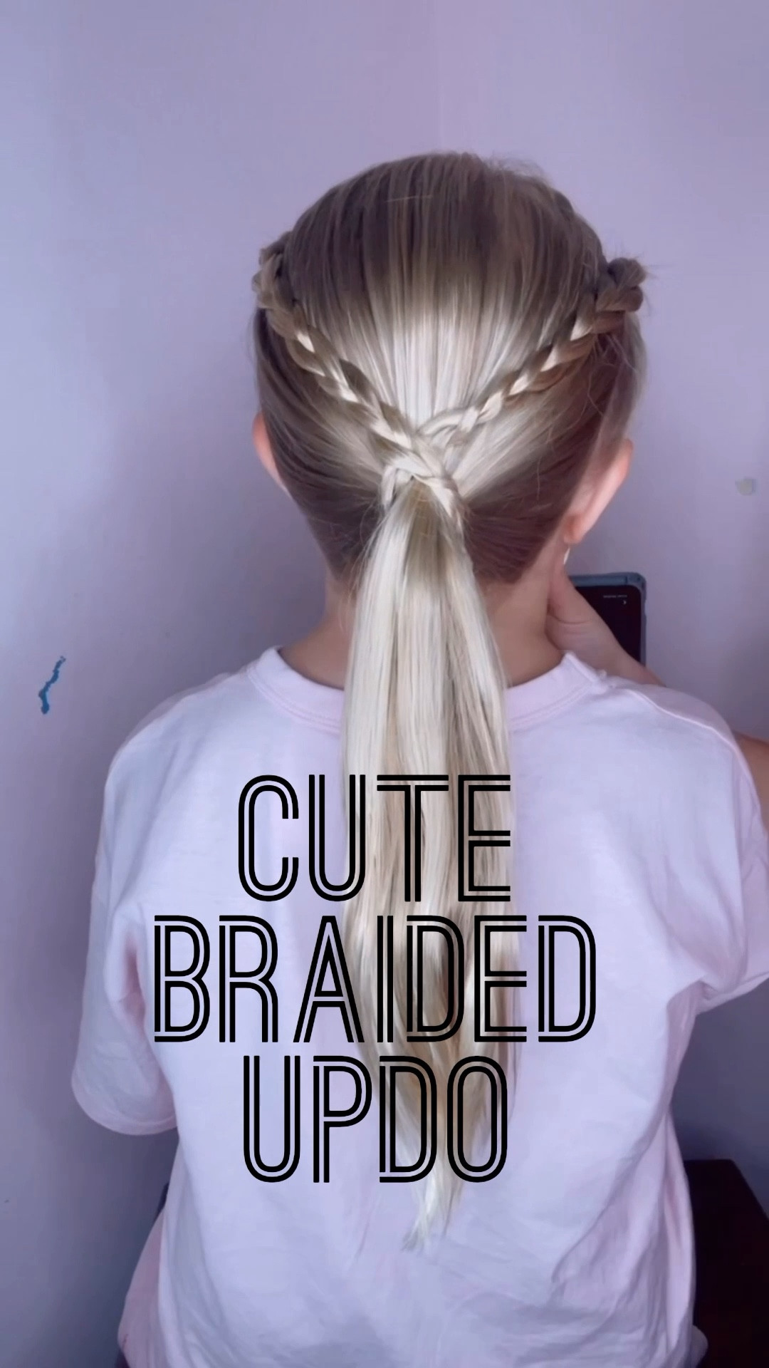 CUTE BRAIDED UPDO 🩷 This cute and easy updo is a favorite! Sharing my fave hair products we use, too! Follow us for daily hairstyles. 

#LTKBeauty
