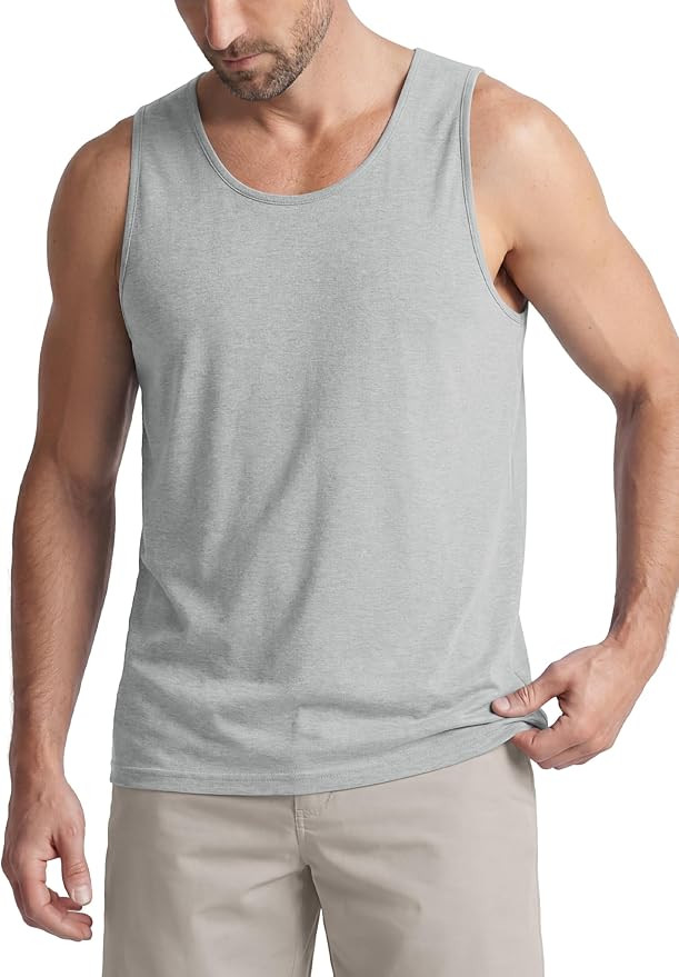 ODODOS Men's Performance Tank - odSTRATUM Tech Muscle Tee, Ultra Soft Moisture Wicking UPF 50+ Fi... | Amazon (US)