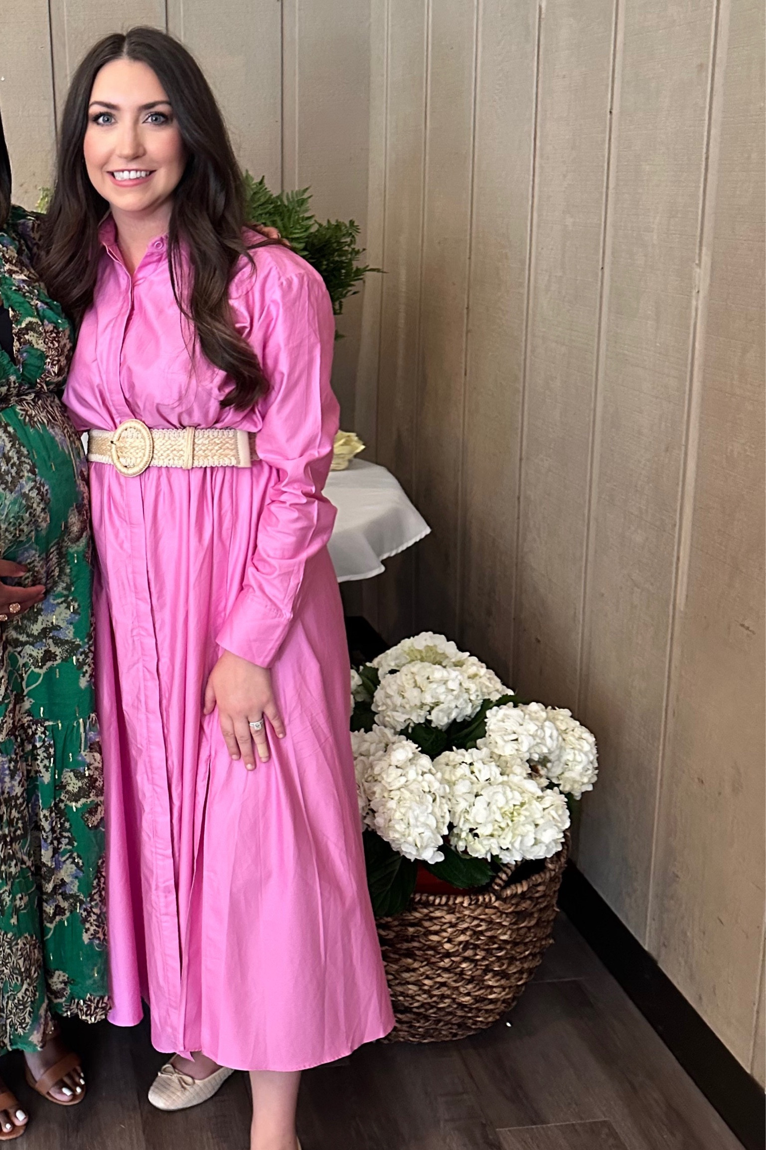 Perfectly pink designer dress with raffia belt and raffia flats 🩷 love the natural elements paired with this fabulous fabric!

#LTKfindsunder100 #LTKsalealert #LTKstyletip