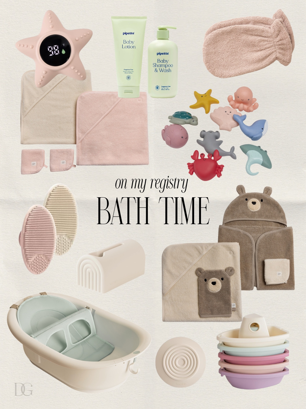 BABY REGISTRY 🐣 | Baby bath essentials on our registry, including newborn-friendly products for bathing, skincare, toys and keeping bath time simple. *Exact bath towels are Tiny Kind and bath toys are Milou (exclusively on Babylist).

baby bath essentials, newborn bath, baby skincare, baby grooming kit, baby towels, baby bathtub, bath time essentials, baby registry 

 #LTKBaby #LTKBump