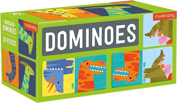 Mudpuppy Dinosaur Dominoes – Giant Dominoes Set for Kids, Matching Game for Ages 3-8, 2+ Player... | Amazon (US)