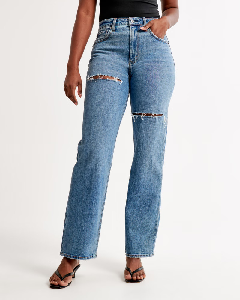 Curve Love High Rise 90s Relaxed Jean | Abercrombie & Fitch (US)