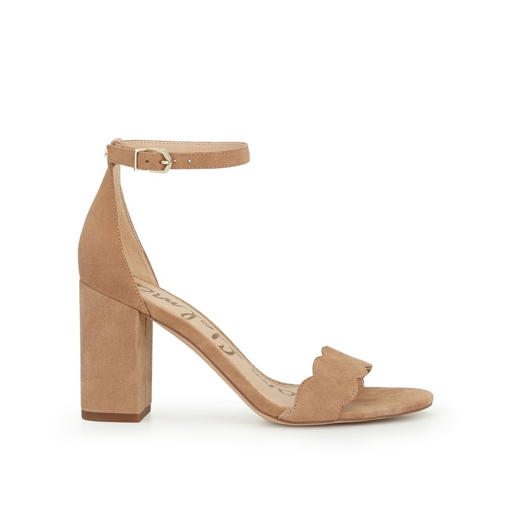 Sam Edelman Odila Ankle Strap Sandal Camel Suede | Sam Edelman