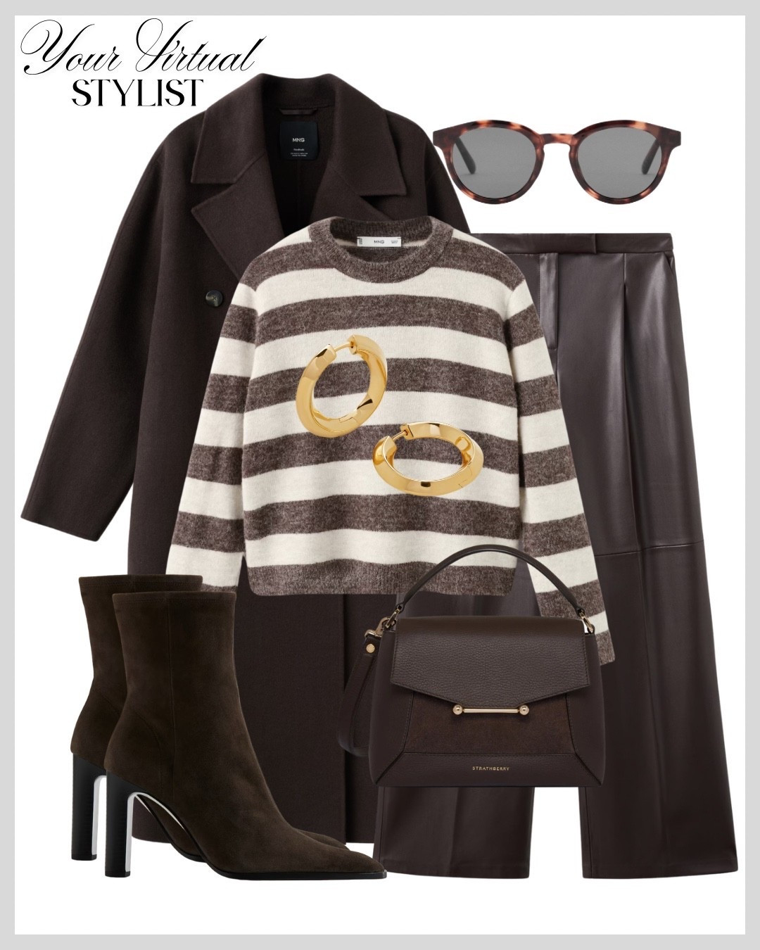 Classic with a modern edge 🤎
A striped knit under a sharp coat, sleek leather pants, and statement boots timeless neutrals elevated with bold accessories.✨

#LTKwinter #LTKstyletip #LTKworkwear