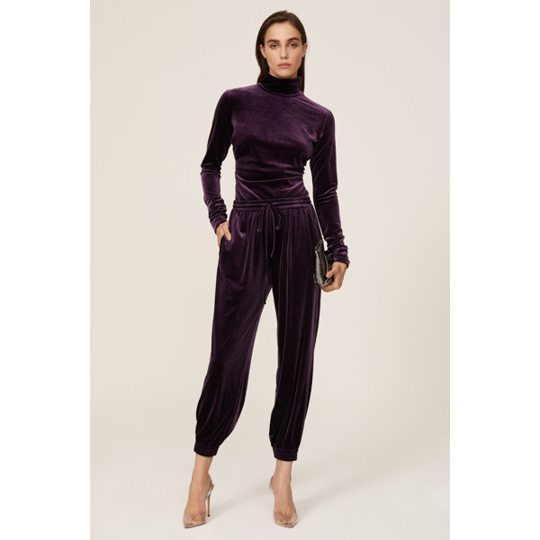 Toccin Velvet Joggers purple | Rent the Runway