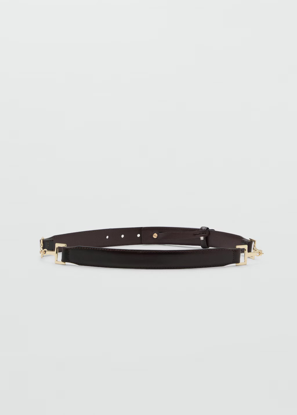 Leather belt with metal detail | Mango (US/MX/AU)