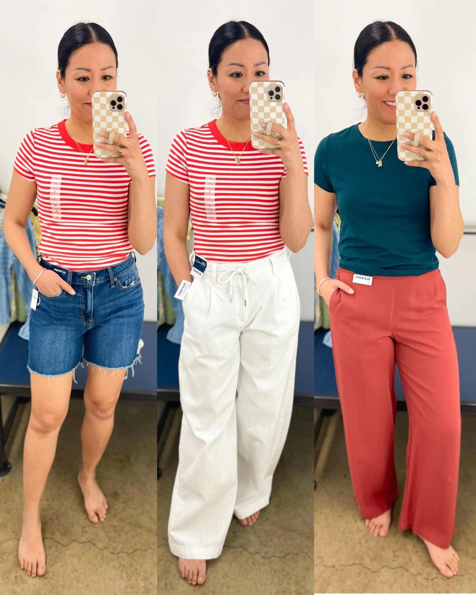 Size XS tee (prefer size small) 
Size 6 jean shorts (size up if you want a more relaxed fit)
Size 2 white drawstring pants
Size XS playa pants
Size small green tee


#LTKFindsUnder50 #LTKSaleAlert #LTKSeasonal