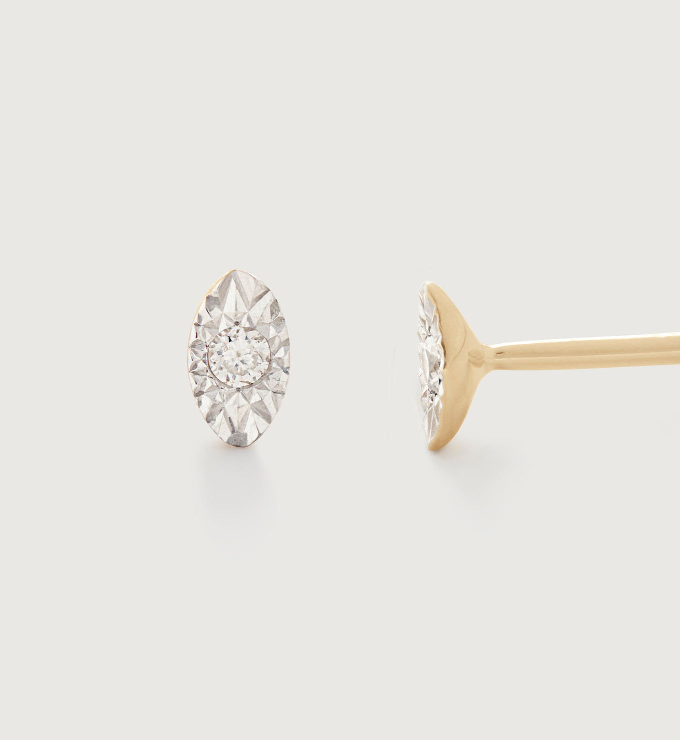 Diamond Marquise Stud Earrings | Monica Vinader (Global)