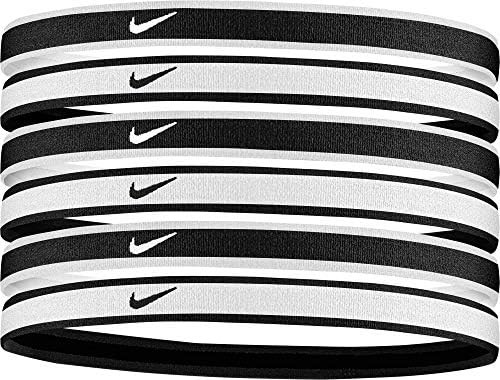 Nike Swoosh Sport Headbands 6 Pack (One Size Fits Most, Black/Grey/White) - Unisex | Amazon (US)