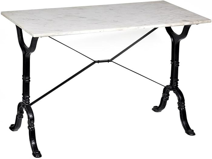 Carolina Classic Vera White Marble Top Rectangular Console Table in White | Amazon (US)