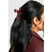 boohoo Women's Cherry Red Bow Claw Clip | Boohoo.com (UK & IE)