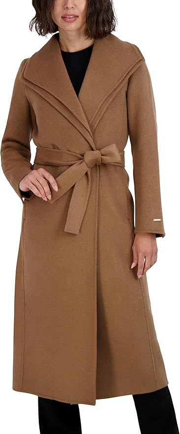 TAHARI Women's Maxi Double Face Wool Blend Wrap Coat | Amazon (US)