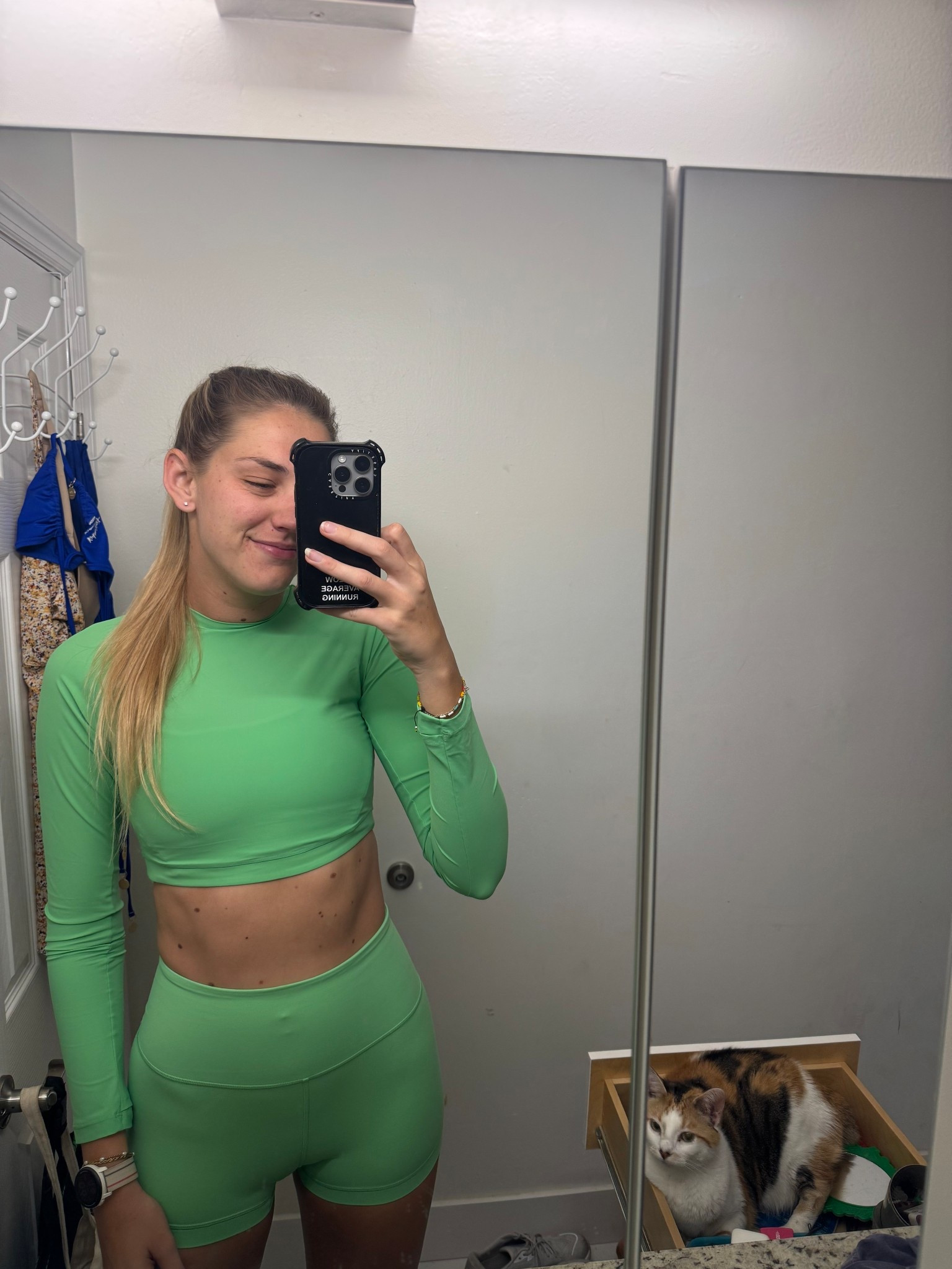 Neon green matching workout set - Athleta 

#LTKActive #LTKFindsUnder50