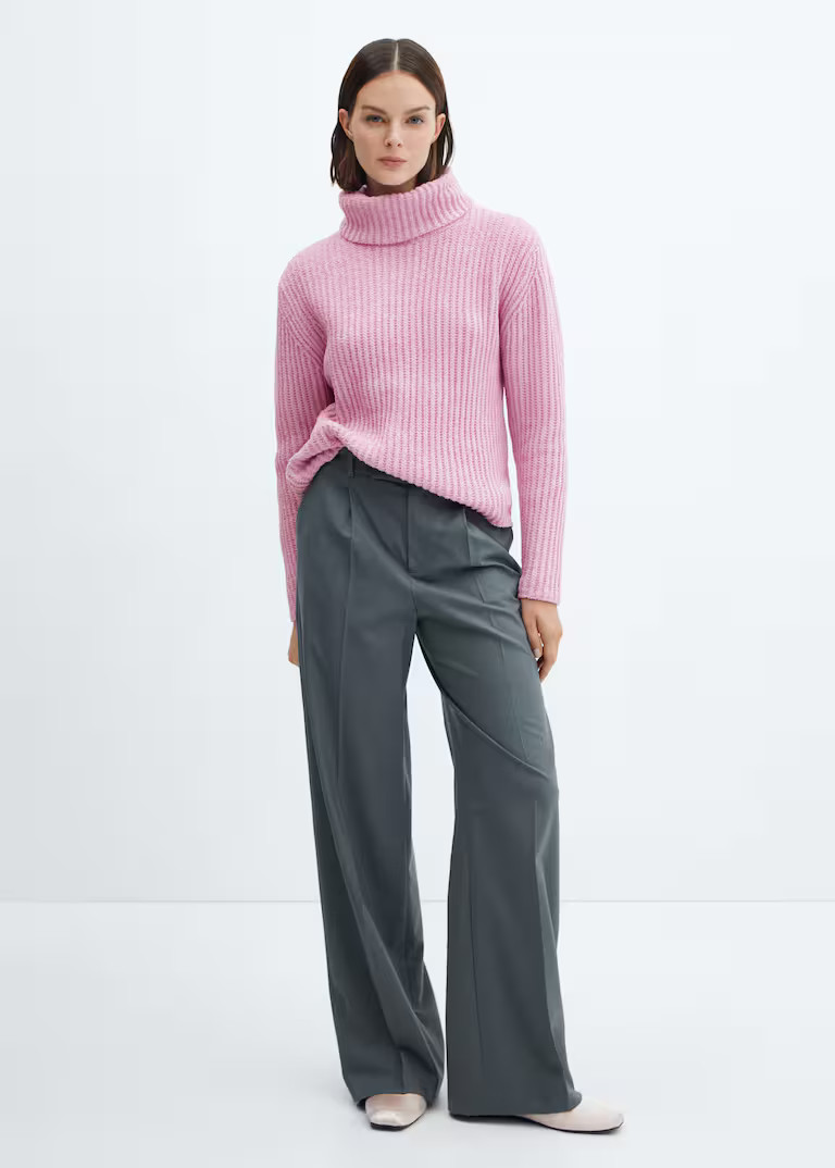 Turtleneck knitted sweater -  Women | Mango USA | MANGO (US)