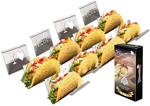 KITCHENATICS Stainless Steel Taco Holder : 4 Stamped Solid Metal Taco Holders for Serving Up Soft... | Amazon (CA)