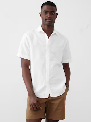 Slim Linen-Blend Shirt | Banana Republic Factory