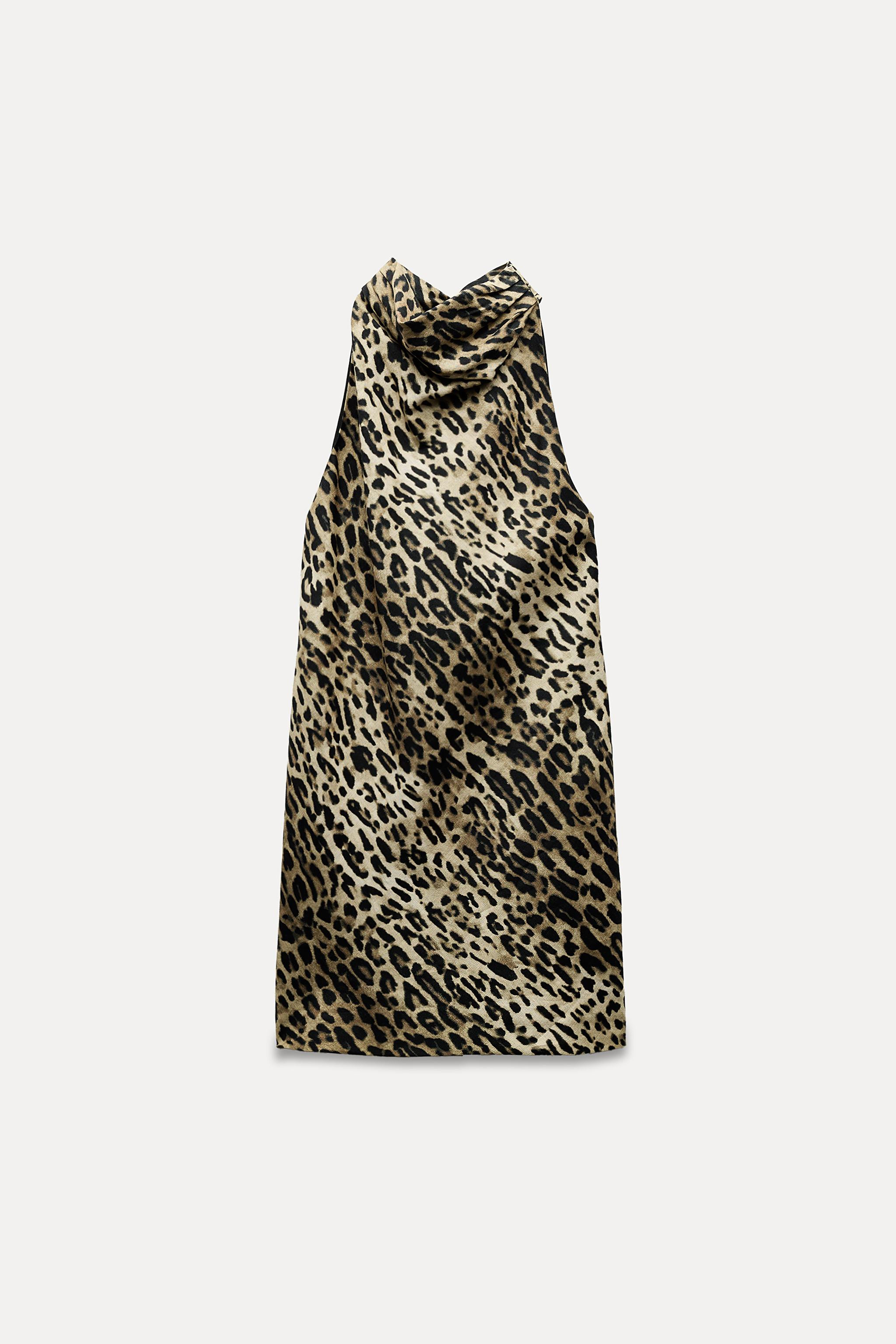 100% LINEN ANIMAL PRINT DRESS ZW COLLECTION | Zara US