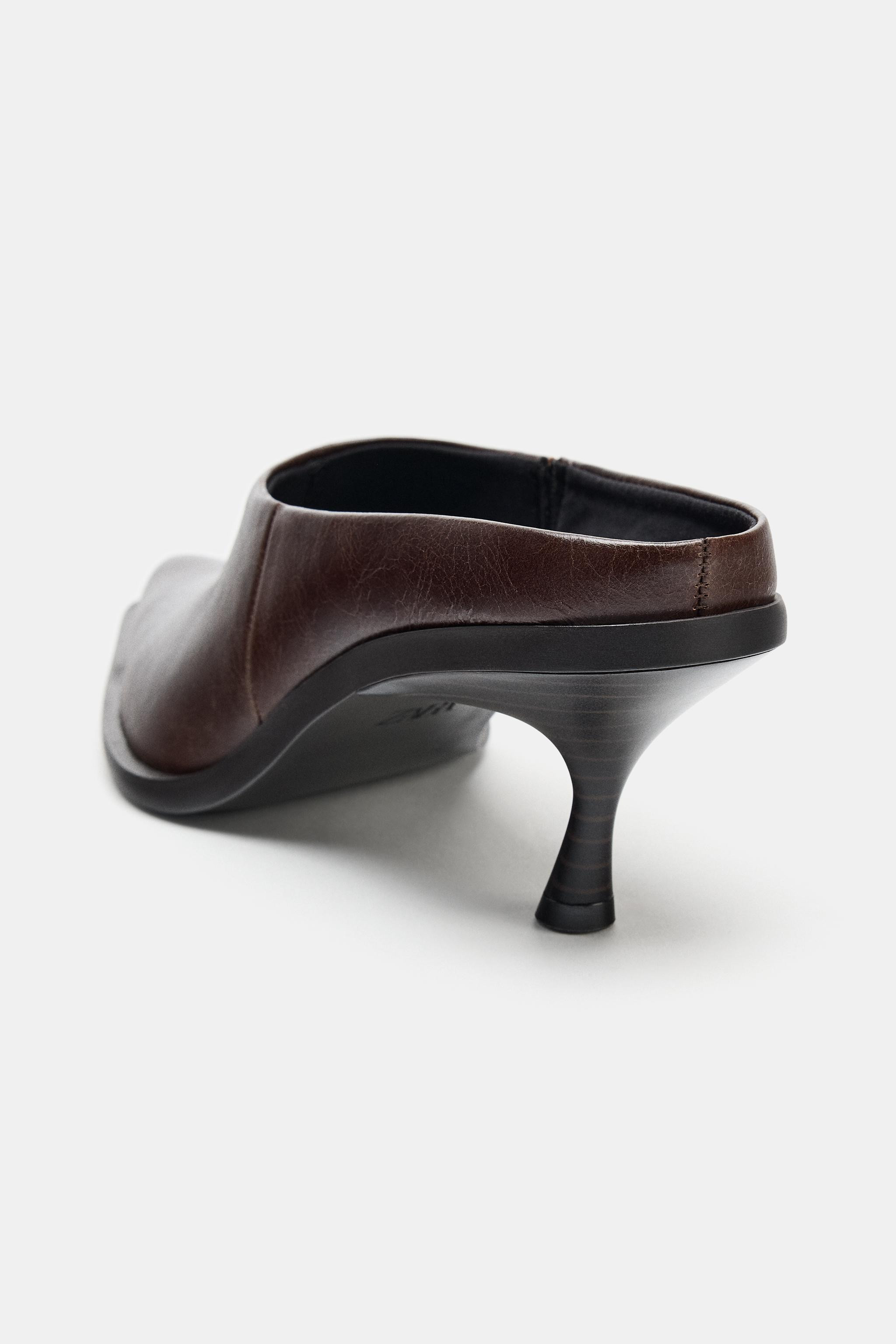 LEATHER TRIM CLOGS | Zara US