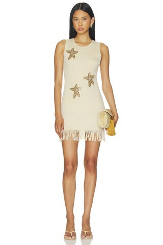 Aarna Knit Mini Dress in Natural | Revolve Clothing (Global)