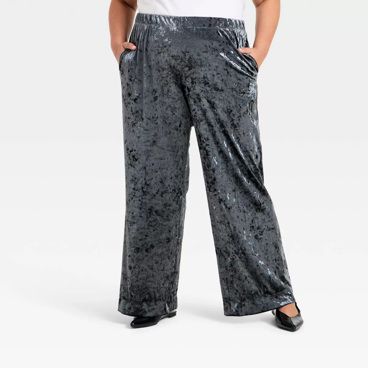 Women's Crushed Velour Pull-On Pants - A New Day™ | Target