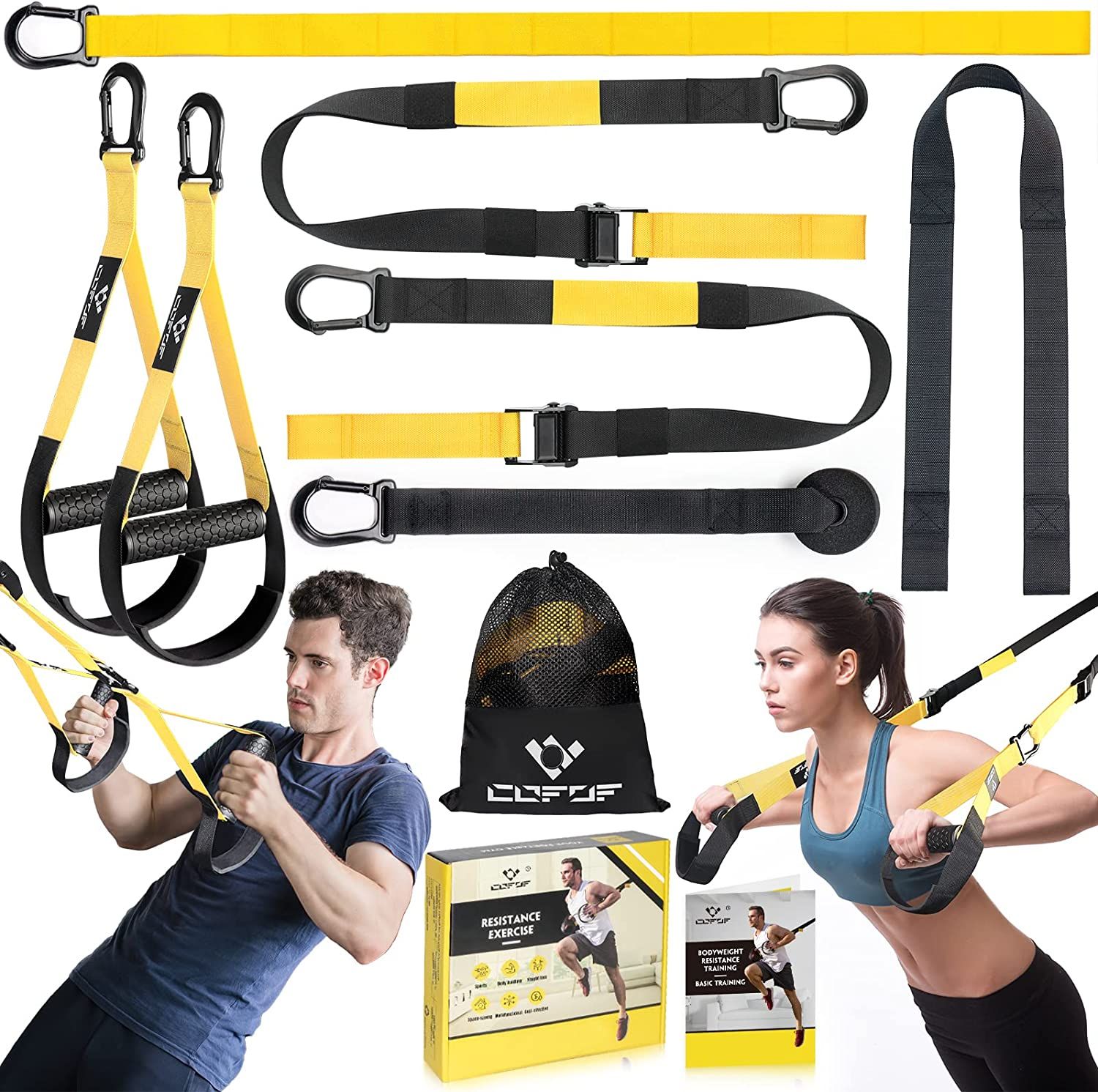 Home Resistance Training Kit, Resistance Trainer Exercise Straps with Handles, Door Anchor and Ca... | Amazon (US)