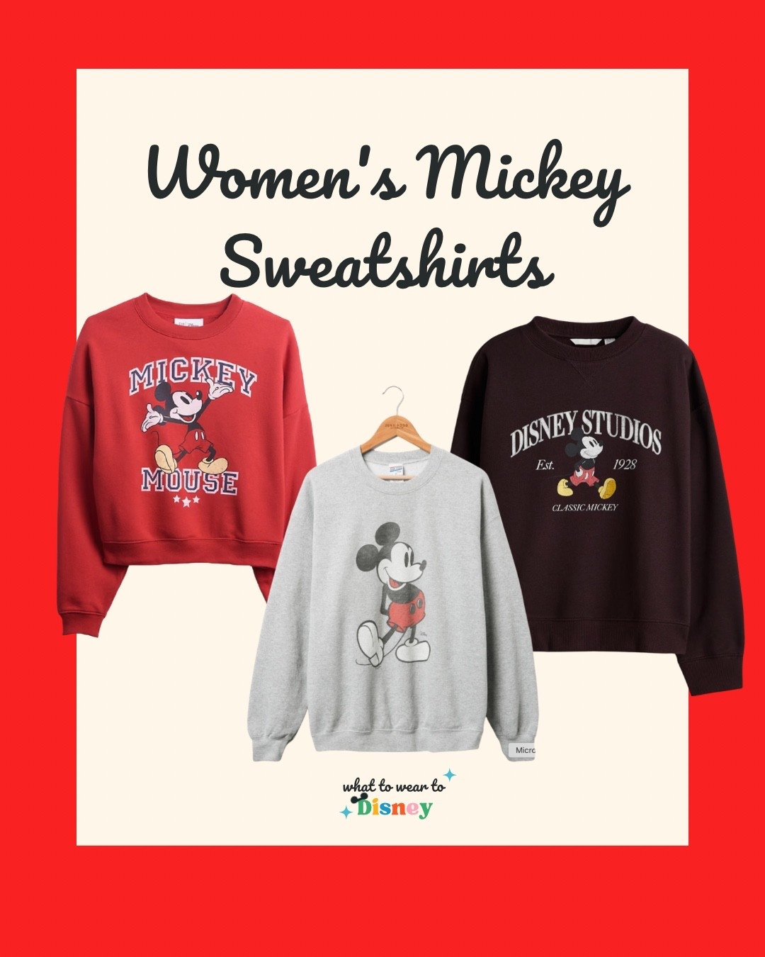 Women’s Mickey Sweatshirts for your next trip to Disney! 

#disneyland #disneyworld #disneymom #disneyoutfit