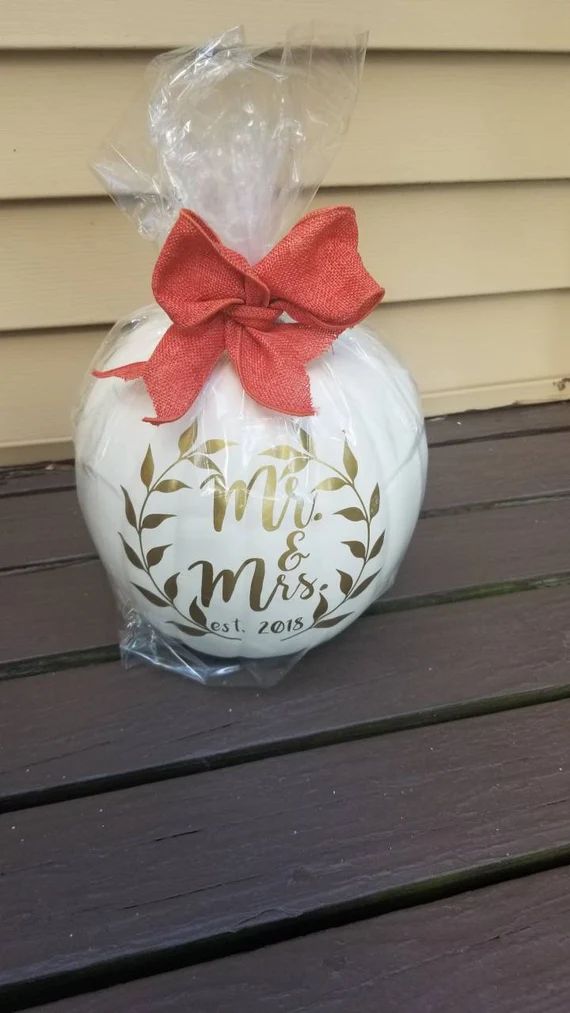 Mr. And Mrs. White vintage Fall Pumpkin | Etsy (US)