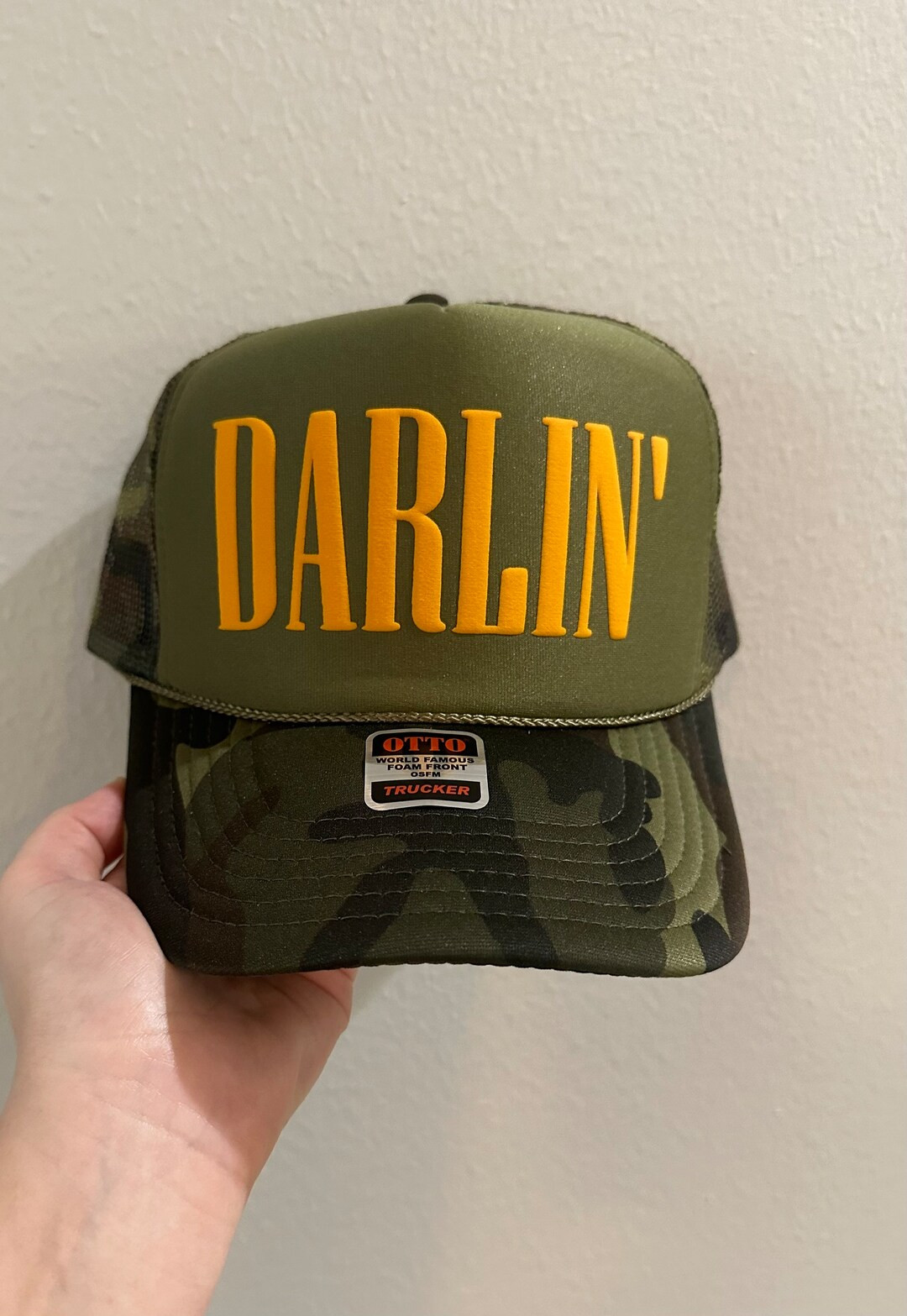 Darlin Puff Print Trucker Hat, Darlin Trucker Caps, County Concert Hat, Darling Trucker Cap, Drin... | Etsy (US)