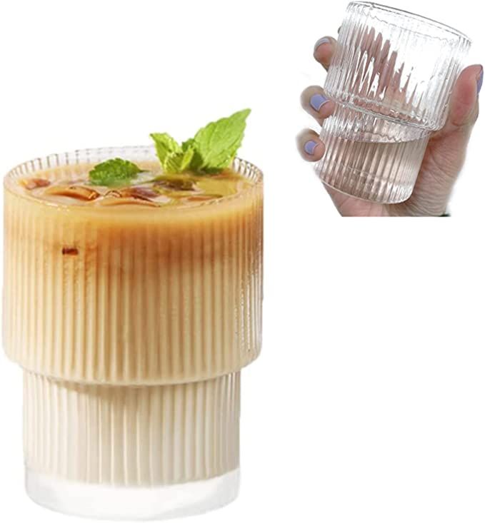 ZWIFEJIANQ Glass Cup Coffee Mug, Origami Style Glass Cup, Transparent Tea Set Coffee Mug Glass Cu... | Amazon (US)