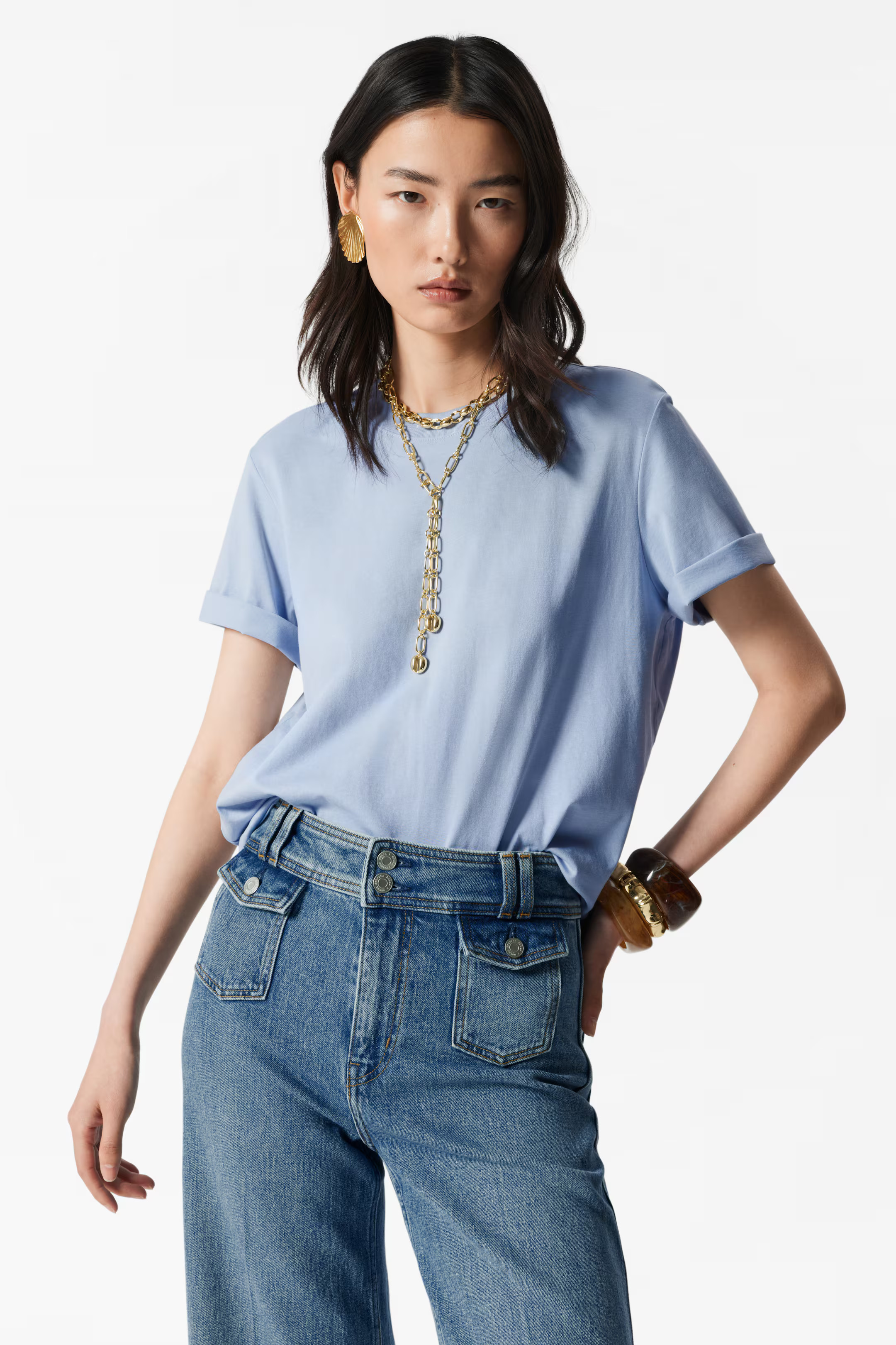 Crewneck T-Shirt | H&M (UK, MY, IN, SG, PH, TW, HK)