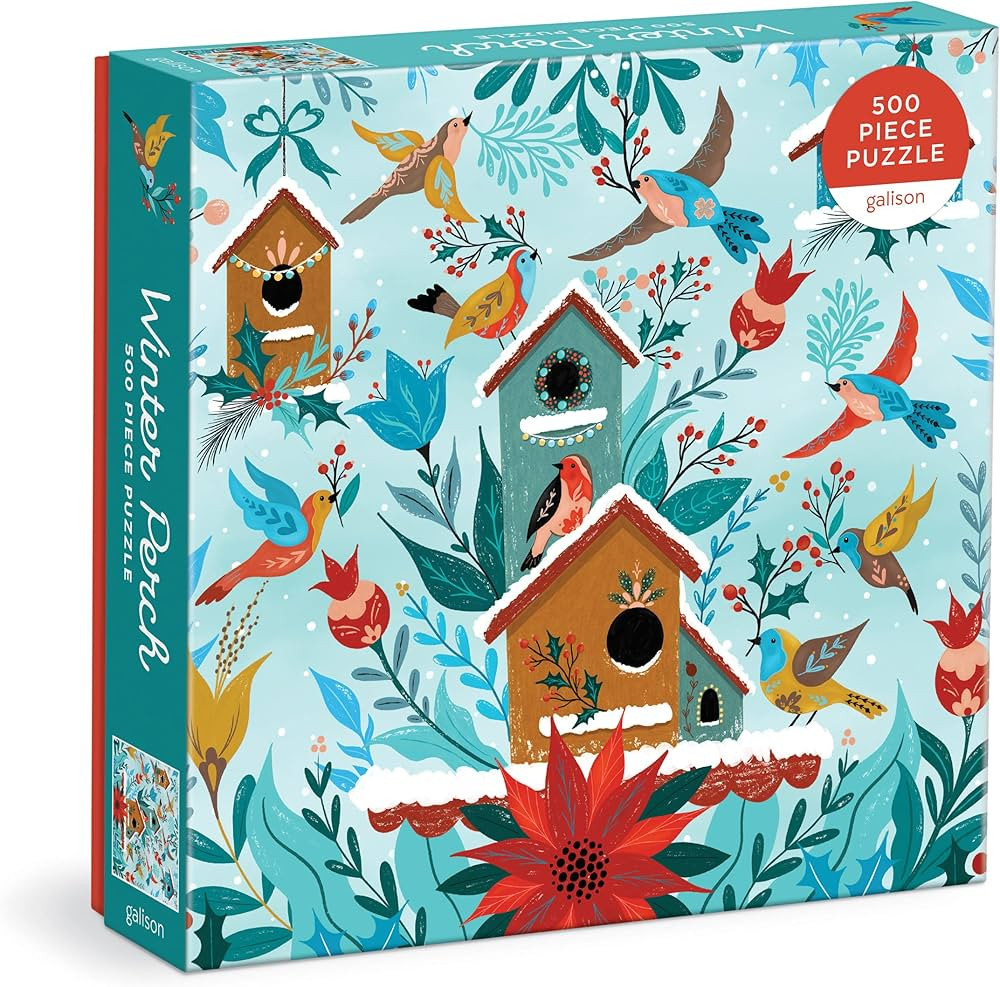 Galison Winter Perch 500 Piece Puzzle from Galison - 20" x 20" Winter Themed Puzzle That is Perfe... | Amazon (US)