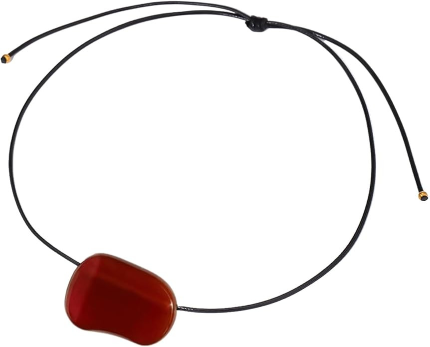 Adjustable Stone Pebble Necklace – Statement & Everyday Wear | Amazon (US)