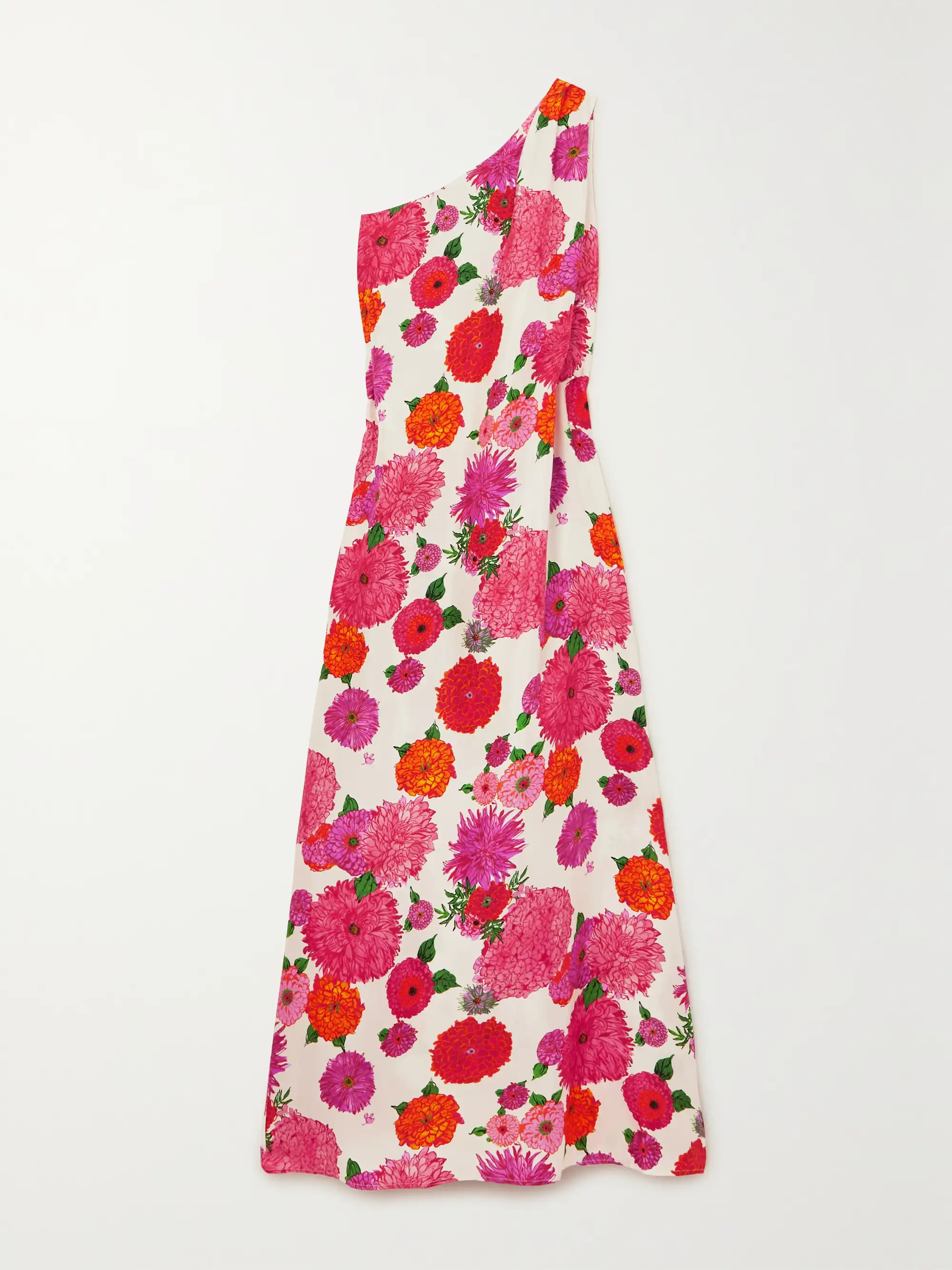 Roy one-shoulder floral-print silk-twill maxi dress | NET-A-PORTER (US)