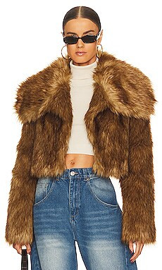 Lovers and Friends Ella Cropped Jacket in Brown from Revolve.com | Revolve Clothing (Global)