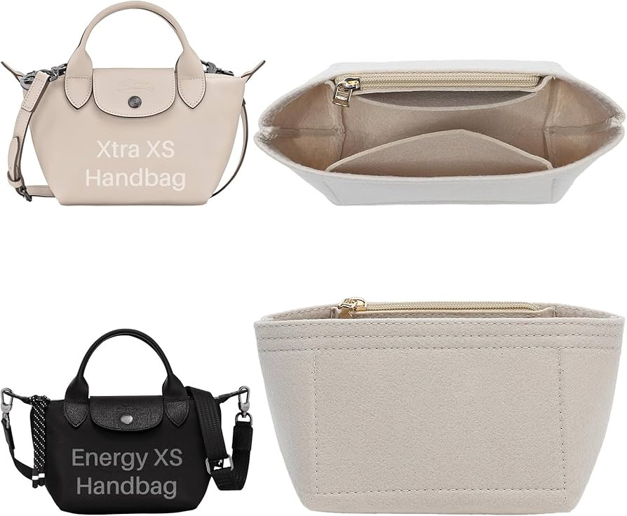 Purse Organizer Insert for Longchamp Le Pliage Energy/Xtra Mini Handbag Punch,XS/Beige | Amazon (US)
