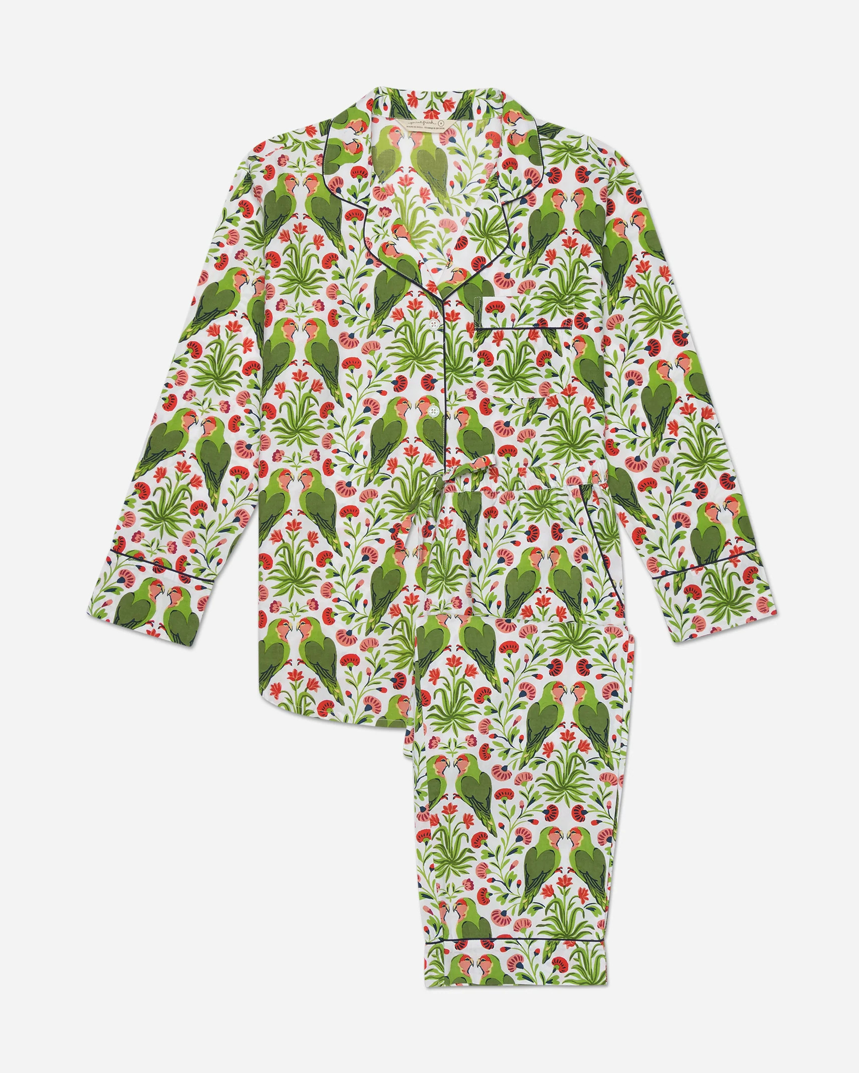 Lovebirds - Long Sleep Set - Cloud | Printfresh