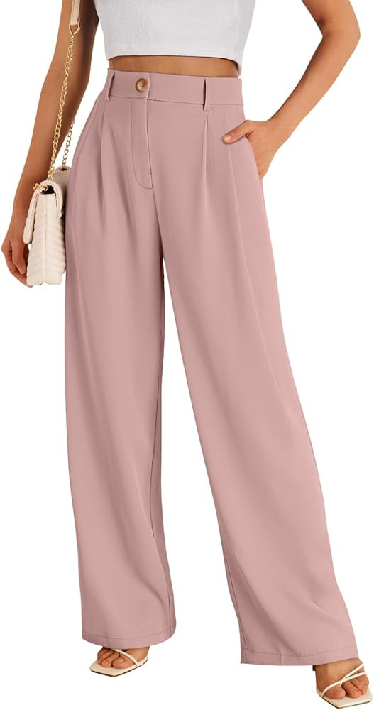 LILLUSORY Wide Leg Dress Pants Women's High Waisted Dressy Trousers | Amazon (US)