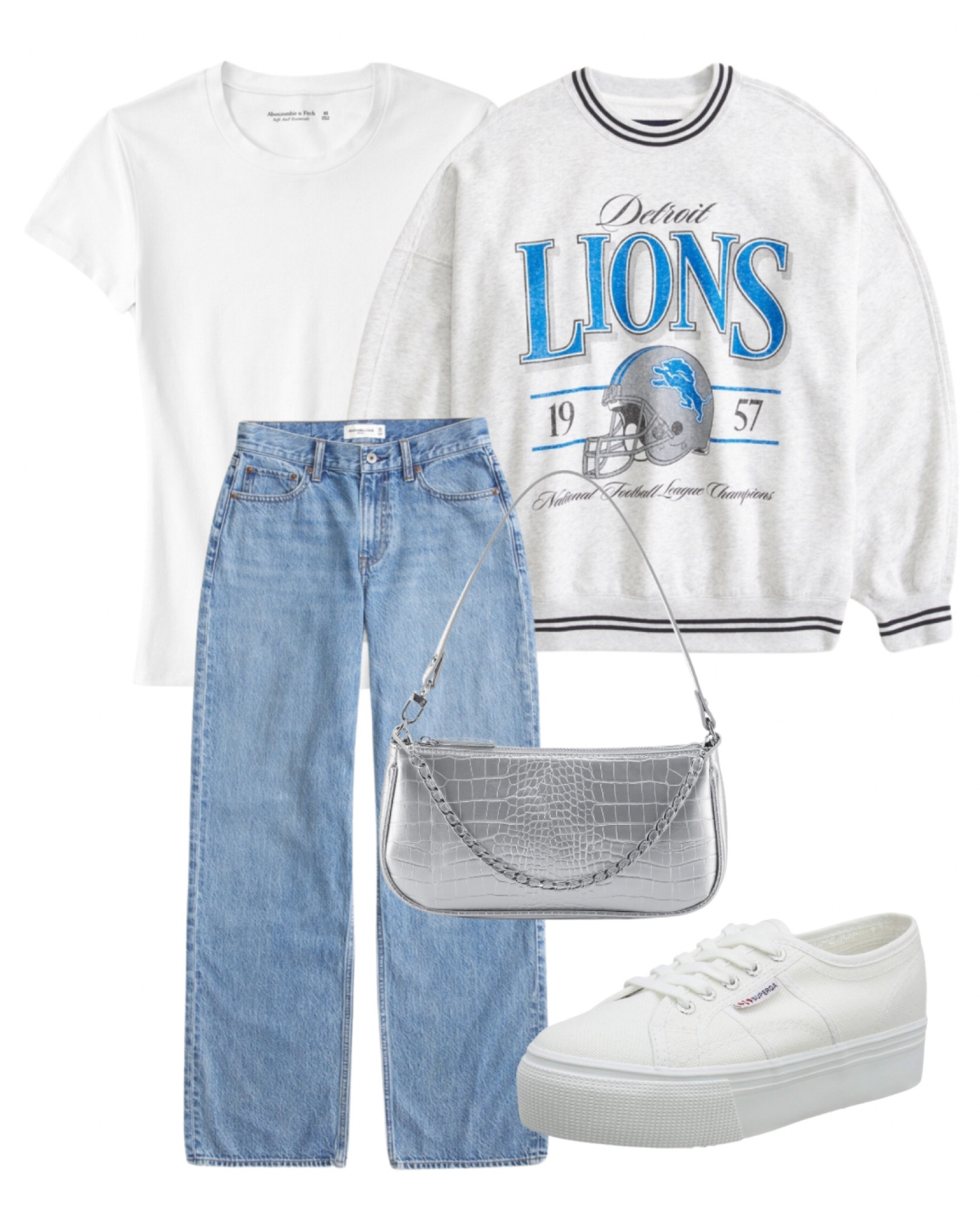 Cute and easy tailgate outfit 

Football tailgate outfit

Lions tailgate

Silver purse 

Abercrombie 

#LTKParties #LTKShoeCrush #LTKSeasonal