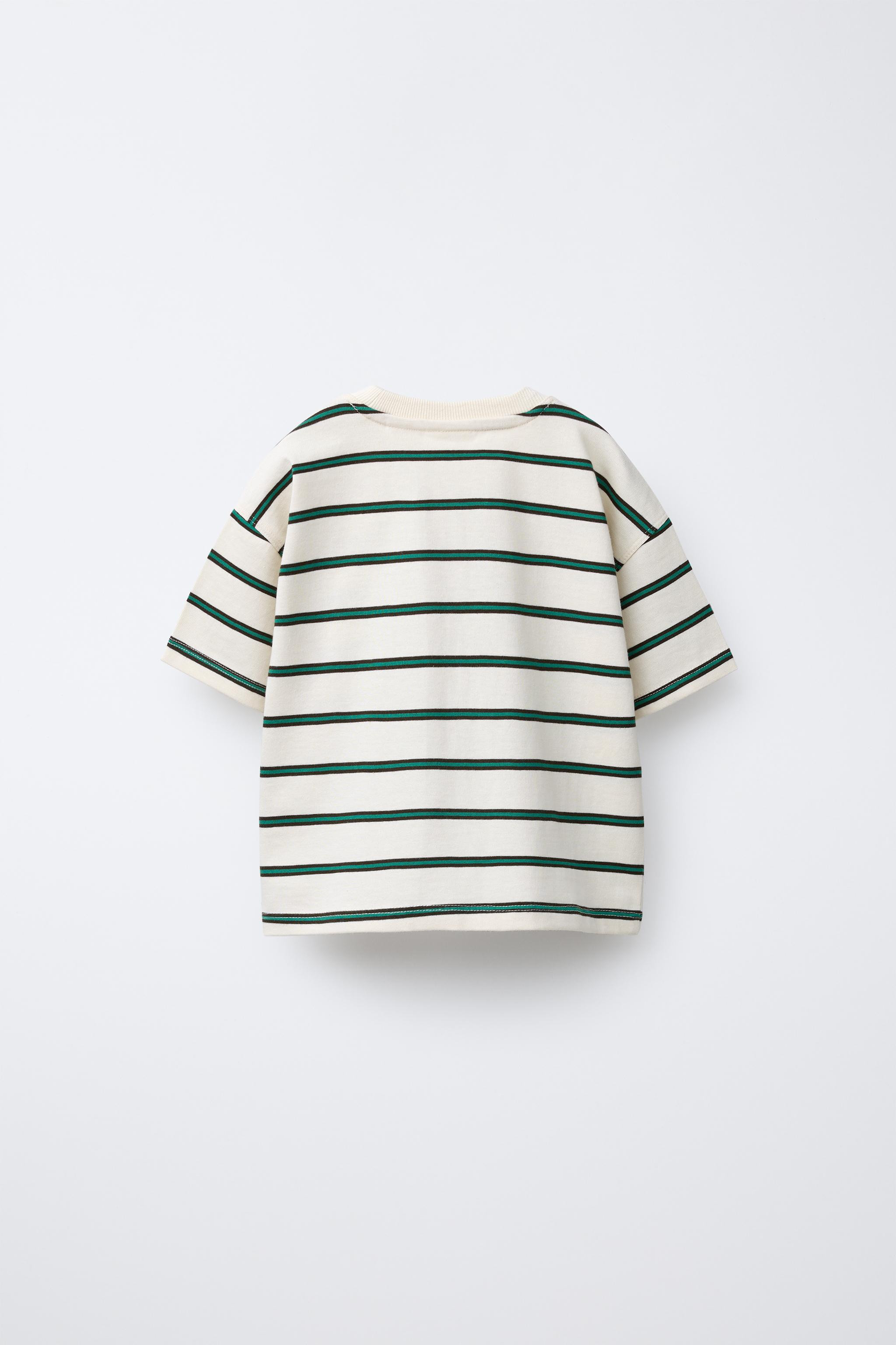 STRIPED T-SHIRT$ 14.90 Green Light brownGreen | 0722/914/500Add to cartAddT-shirt with round neck... | Zara US