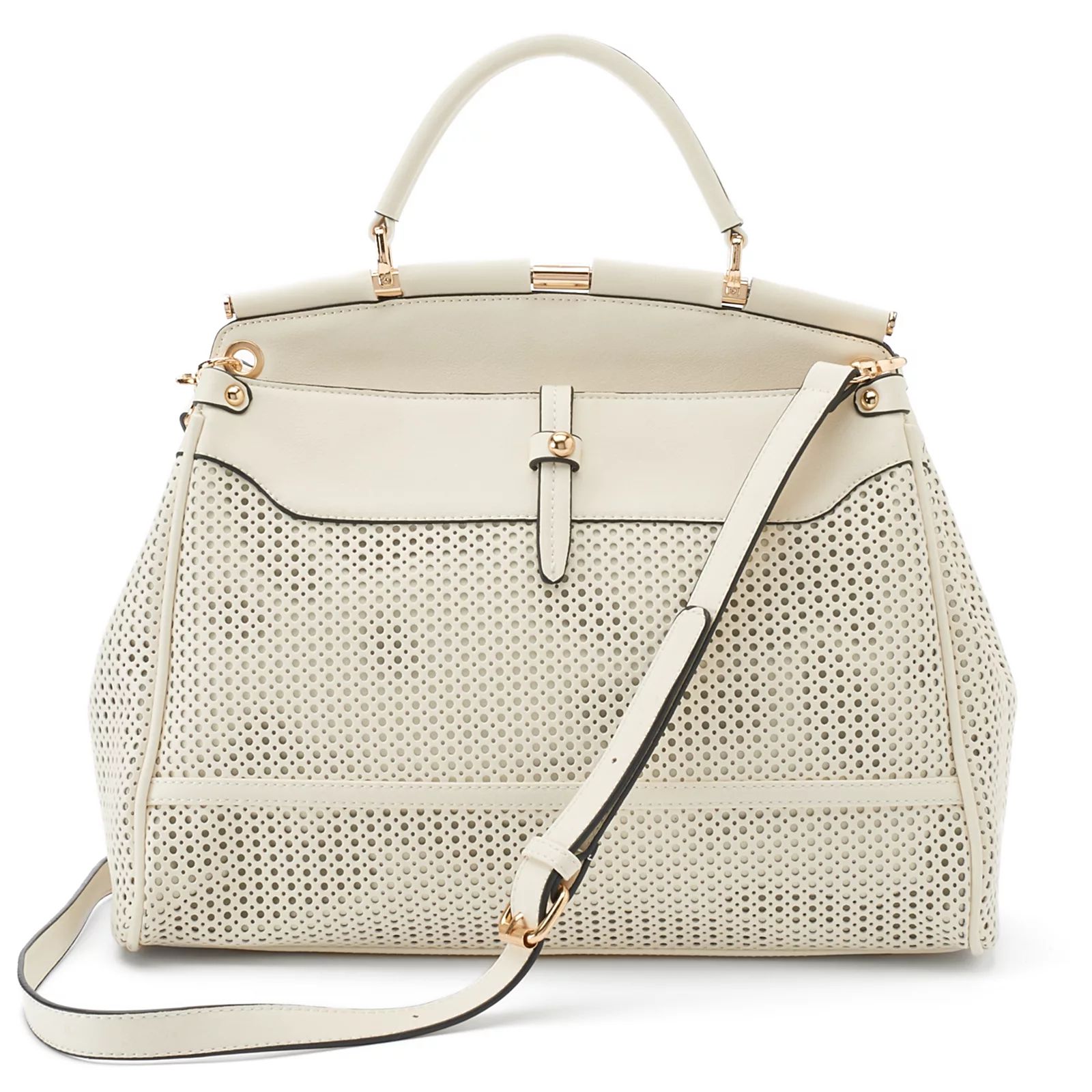 Mellow World Giselle Perforated Convertible Satchel, Women's, Ivory (Cream) | Kohl's