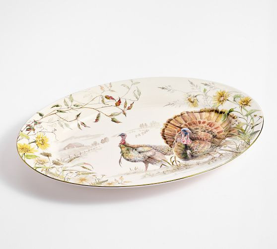Bedford Harvest Stoneware Serving Platter | Pottery Barn (US)