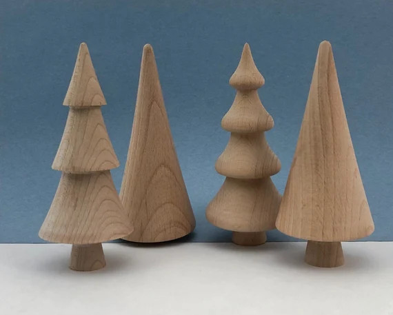 Wooden Christmas Tree Set Toy or Decoration - Etsy Canada | Etsy (CAD)