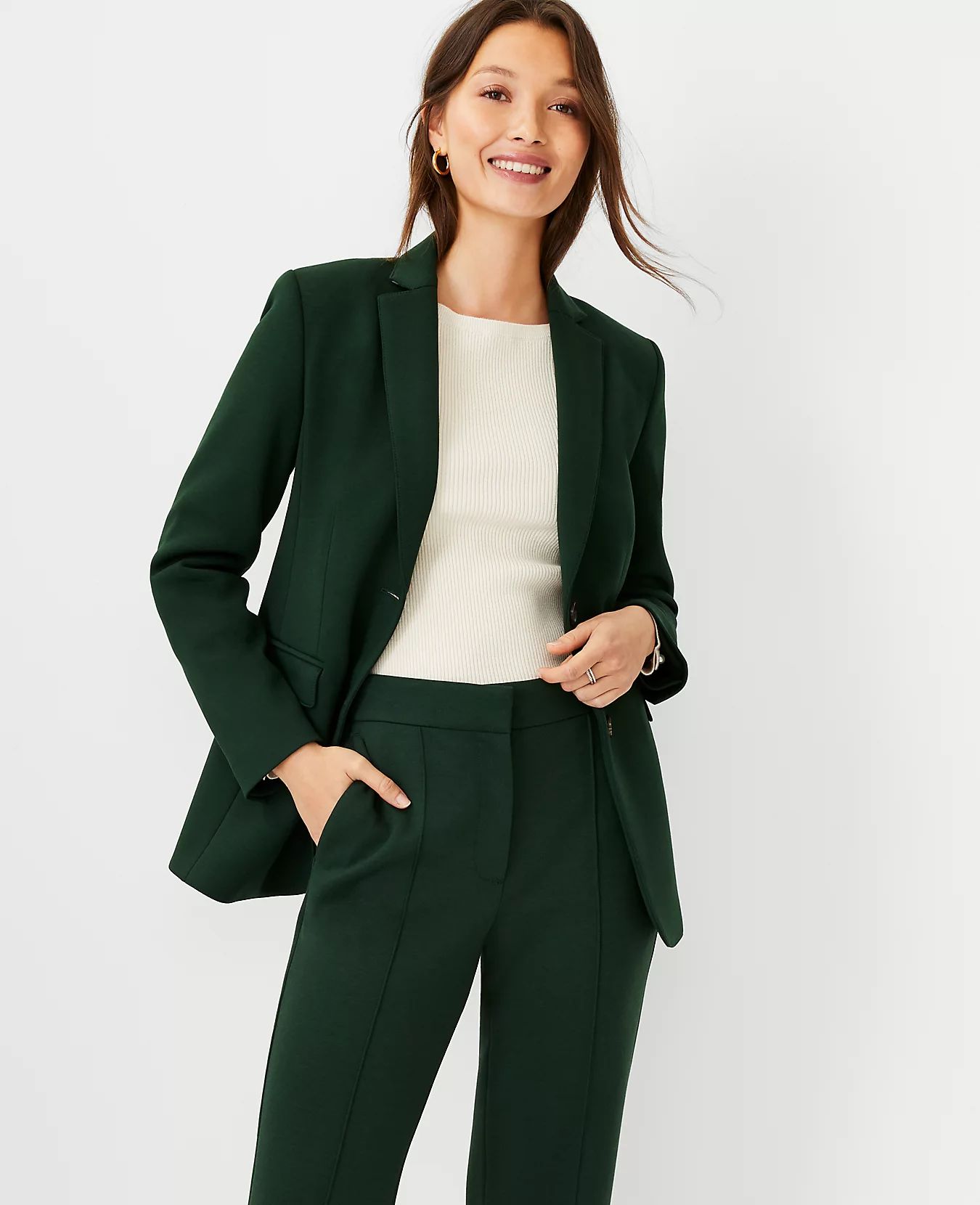 The Two Button Blazer in Double Knit | Ann Taylor (US)