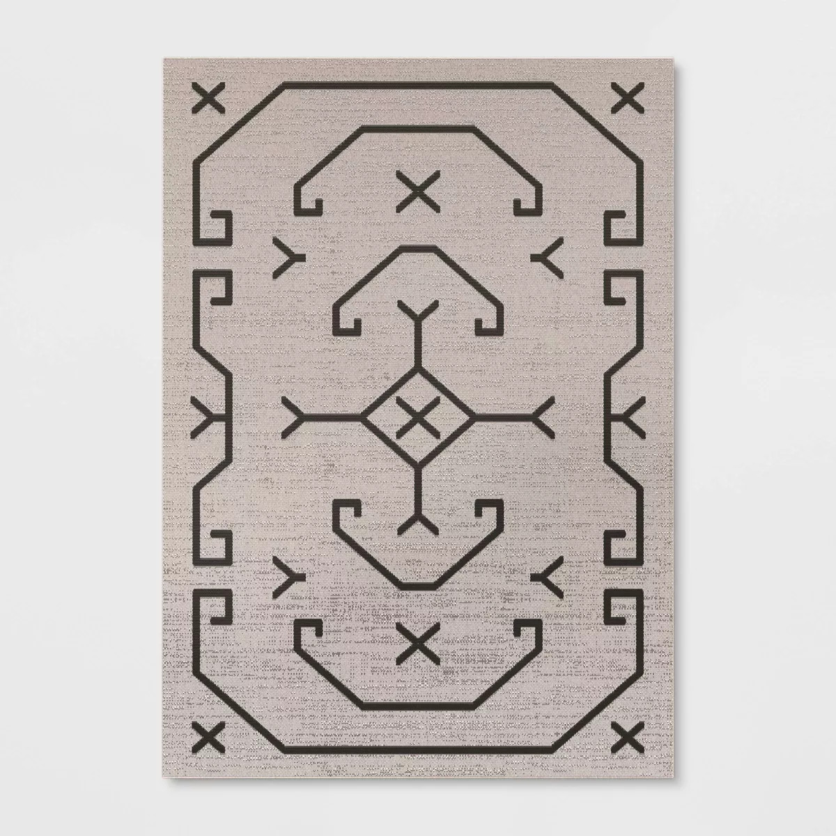 7'10"x10' Linear Global Outdoor Rug Ivory/Black - Threshold™ | Target