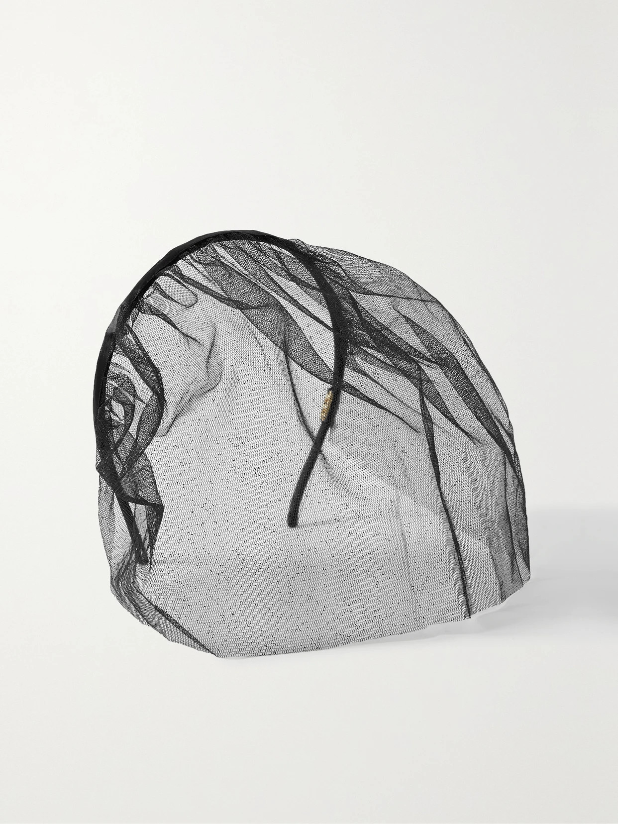 Eugenia Kim - Halsey Glittered Tulle And Satin Headband - Black | NET-A-PORTER (US)