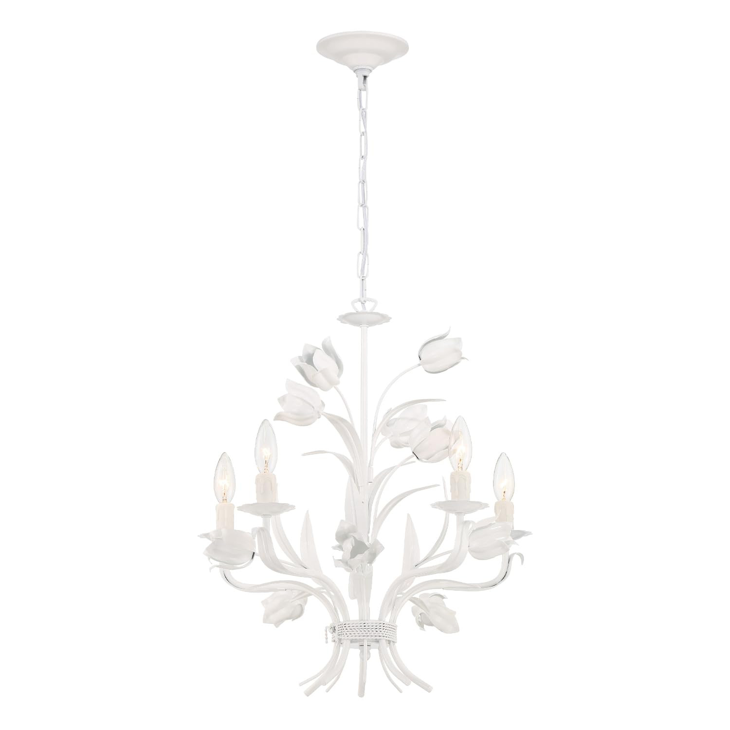 Crystorama Southport 5 Light Wet White Chandelier | Amazon (US)