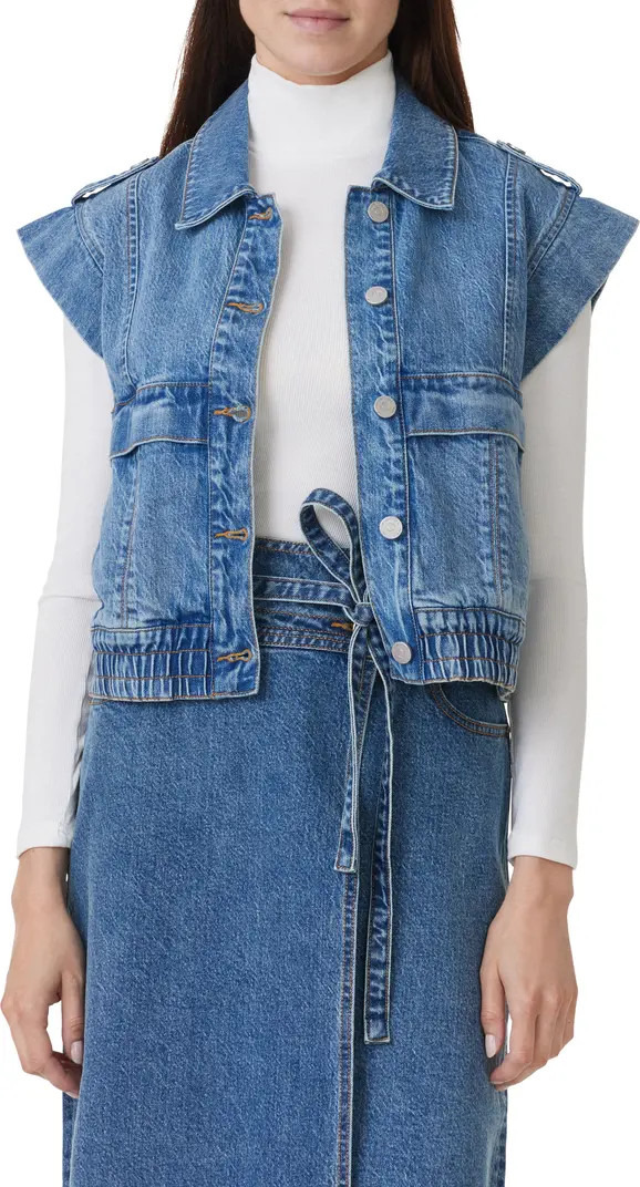 Habitual Extended Shoulder Denim Utility Vest | Nordstrom | Nordstrom