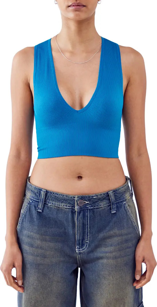Josie Plunge Neck Crop Tank | Nordstrom